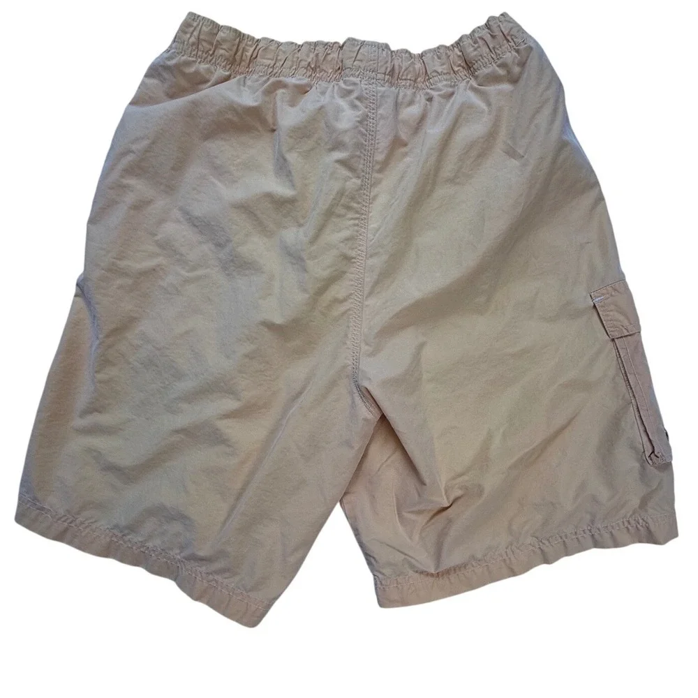 Abercrombie & Fitch Mens Vintage Cargo Board‎ Shorts Tan Navy Stripe Size S